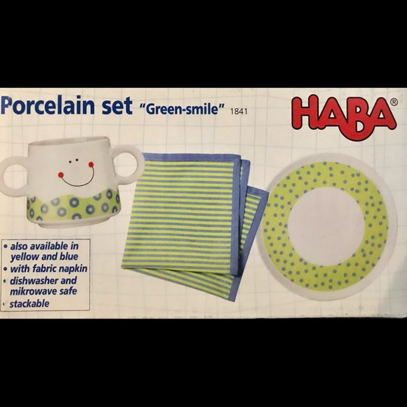 NIB Porcelain Set “Green Smile”1841 retired design - Picture 2 of 3